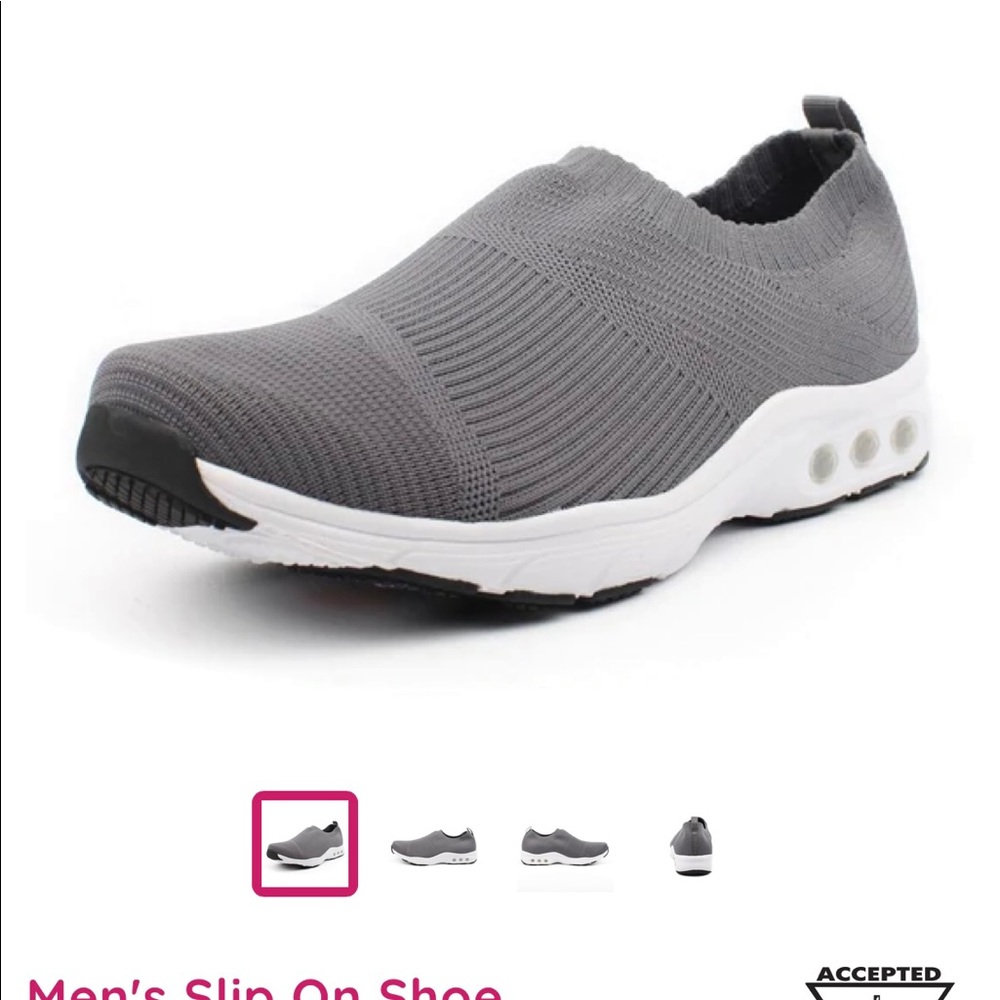Therafit Men’s size 11 charcoal gray slip on sneaker